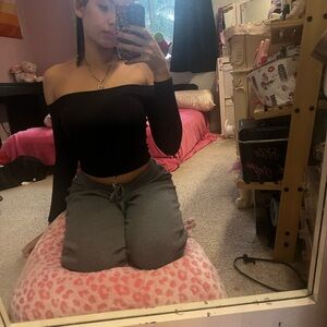 Off the shoulder Regina George black shirt